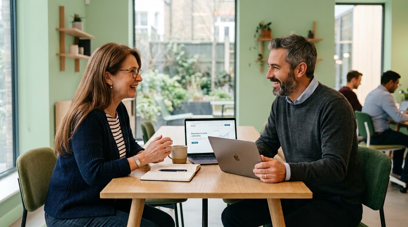 Equipo de SZoluciones conversando sobre una propuesta digital